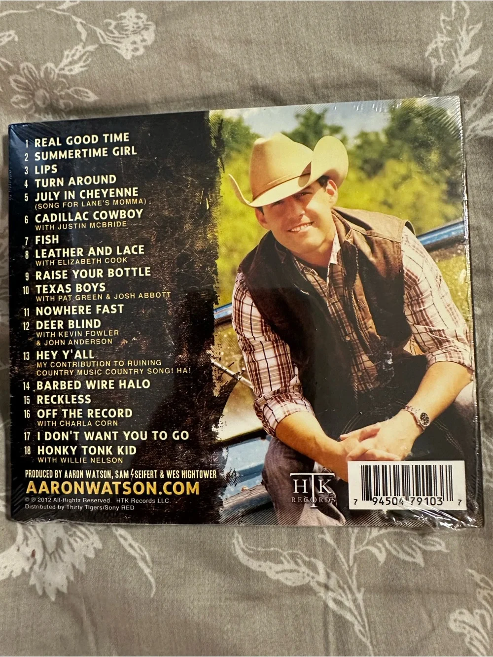 Aaron Watson CD Real Good Time Album Cover Art Print - Blue/Yellow